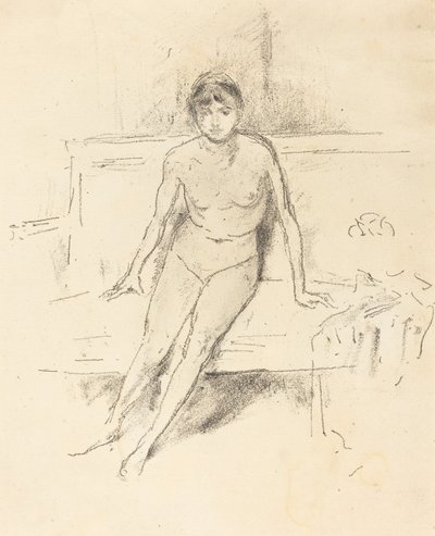 Meztelen modell egy Empire kanapén alkotó: James Abbott McNeill Whistler