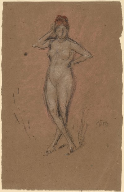 Meztelen, keresztbe tett lábakkal alkotó: James Abbott McNeill Whistler