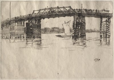 A régi Battersea-híd alkotó: James McNeill Whistler