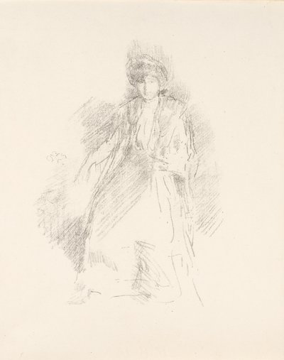 Egy kalapot viselő fiatal nő portréja [Miss Seaton] alkotó: James Abbott McNeill Whistler