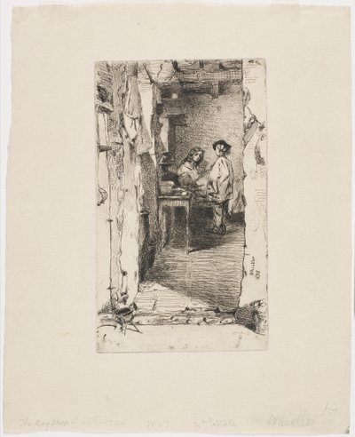 Rag Pickers, Mouffetard kerület, Párizs alkotó: James Abbott McNeill Whistler