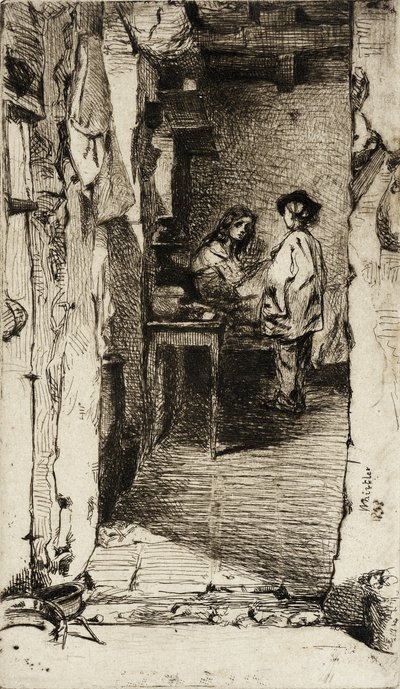 Rongyszedők, Mouffetard negyed, Párizs alkotó: James McNeill Whistler