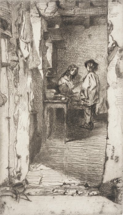 Rongyszedők, Mouffetard negyed, Párizs alkotó: James McNeill Whistler
