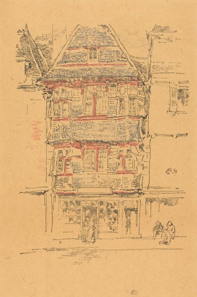 Vörös ház, Paimpol alkotó: James McNeill Whistler