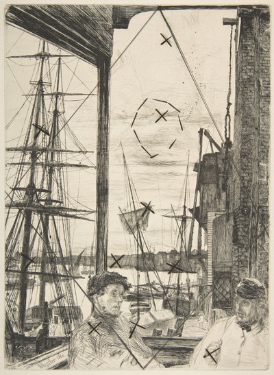 Rotherhithe (Wapping) alkotó: James McNeill Whistler