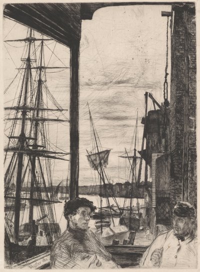 Rotherhithe K. 66 III, „The Thames Set” alkotó: James McNeill Whistler
