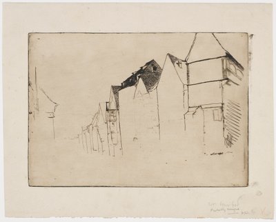 Házak vázlata alkotó: James Abbott McNeill Whistler