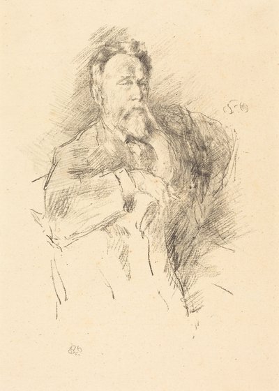 William E. Henley vázlata alkotó: James McNeill Whistler