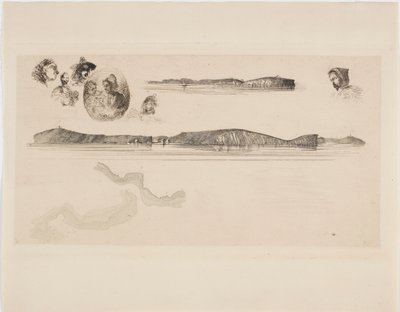 Vázlatok a partfelmérő táblán alkotó: James Abbott McNeill Whistler