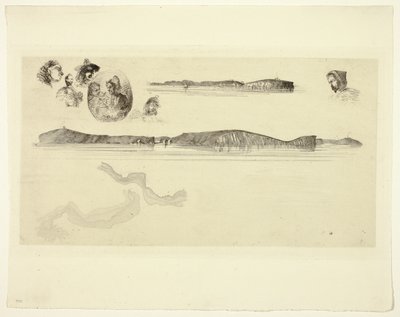 Vázlatok a partfelmérő táblán alkotó: James Abbott McNeill Whistler