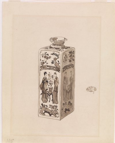 Négyzet alakú doboz hosszú nyakkal alkotó: James Abbott McNeill Whistler