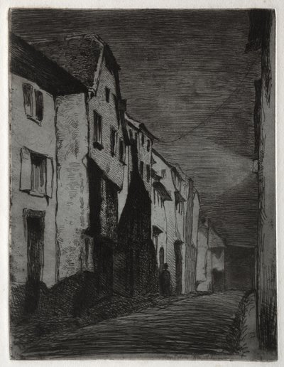 Utca Saverne-ben alkotó: James McNeill Whistler