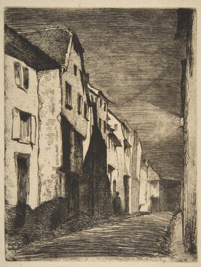 Utca Saverne-ban alkotó: James McNeill Whistler