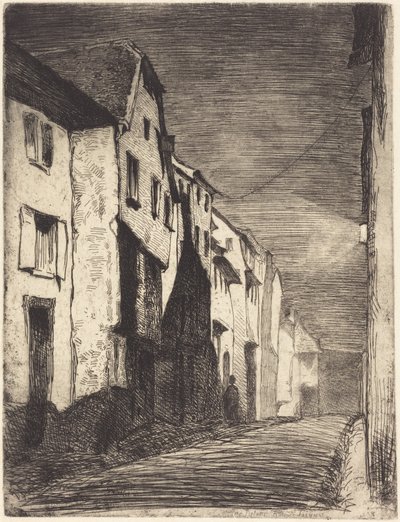 Utca Saverne-ban alkotó: James McNeill Whistler