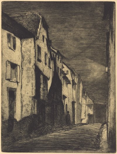 Utca Saverne-ban alkotó: James McNeill Whistler
