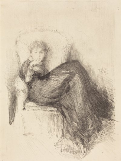 Tanulmány: ülő Maude alkotó: James McNeill Whistler