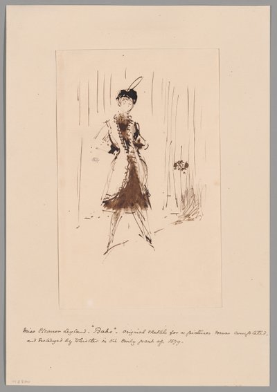 Tanulmány "A kék lány: Elinor Leyland kisasszony portréja" alkotó: James McNeill Whistler