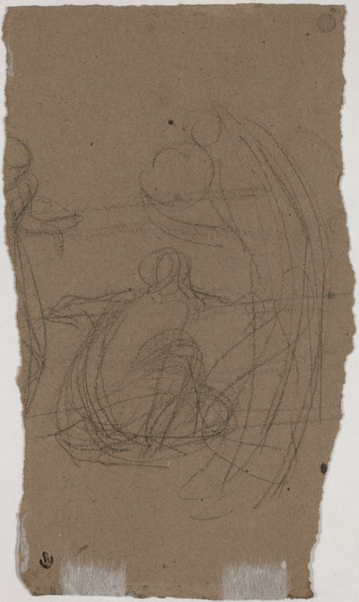 Tanulmány a "Variations in Blue and Green" [verso] alkotó: James Abbott McNeill Whistler