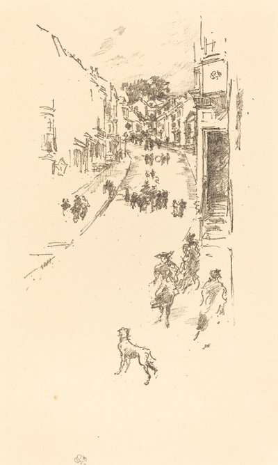 Vasárnap, Lyme Regis alkotó: James Abbott McNeill Whistler