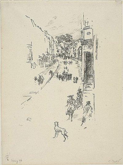 Vasárnap, Lyme Regis alkotó: James Abbott McNeill Whistler