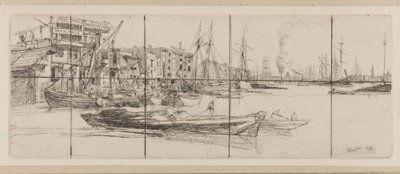 Temze raktárak alkotó: James Abbott McNeill Whistler