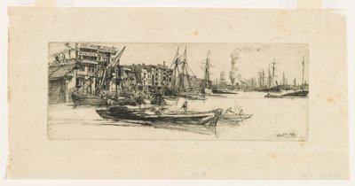 Temze raktárak alkotó: James Abbott McNeill Whistler