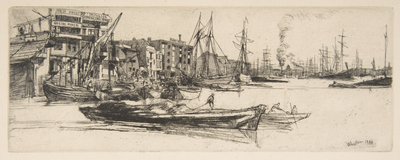 Raktárak a Temze partján alkotó: James McNeill Whistler