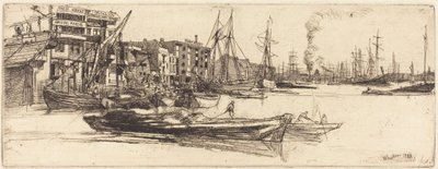 Raktárak a Temzénél alkotó: James McNeill Whistler