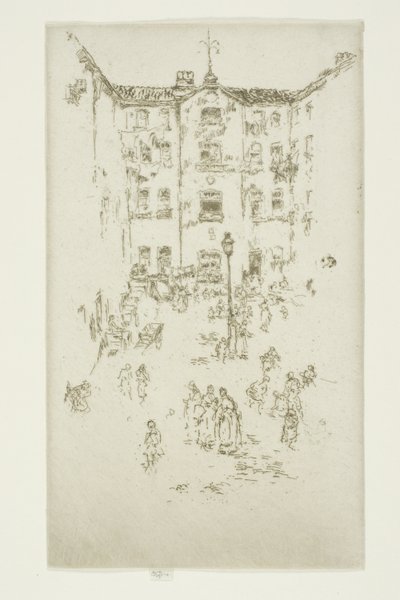 Az udvar, Brüsszel alkotó: James Abbott McNeill Whistler