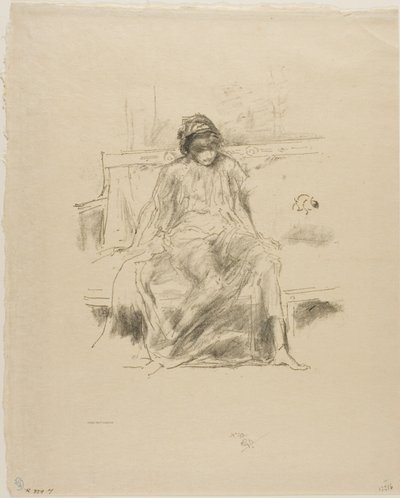A leterített alak, ülve alkotó: James Abbott McNeill Whistler