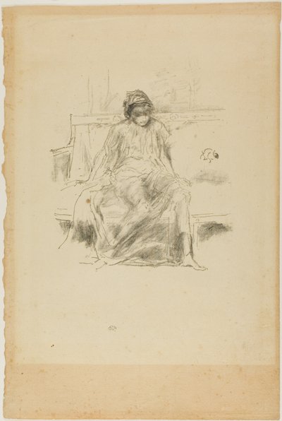 A leterített alak, ülve alkotó: James Abbott McNeill Whistler