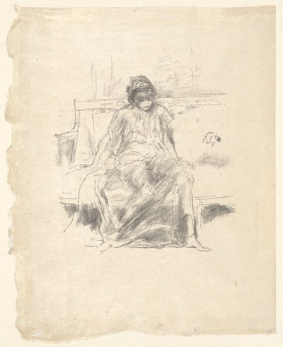 A leterített alak ülve alkotó: James Abbott McNeill Whistler