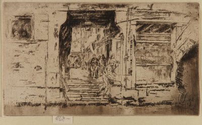 A Fish Shop, Velence alkotó: James Abbott McNeill Whistler