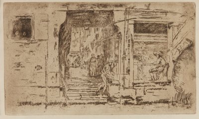 A Fish Shop, Velence alkotó: James Abbott McNeill Whistler