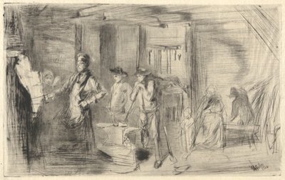 The Forge, a Temze díszletéből (Tizenhat rézkarc sorozat a Temzéről és más témákról) alkotó: James Abbott McNeill Whistler