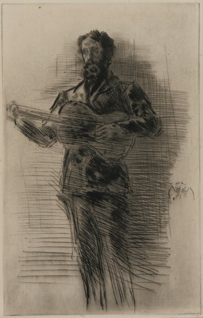 A gitáros (M.W. Ridley) alkotó: James Abbott McNeill Whistler