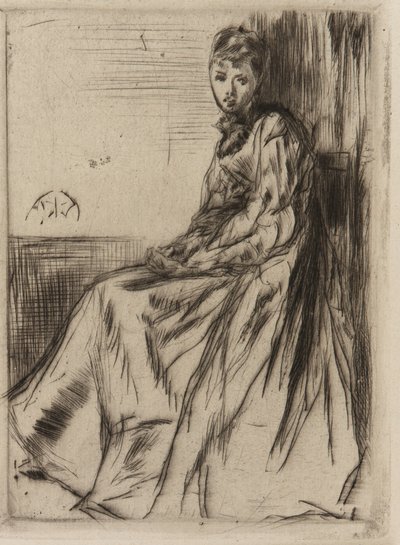 A levél (Maud, ül) alkotó: James Abbott McNeill Whistler