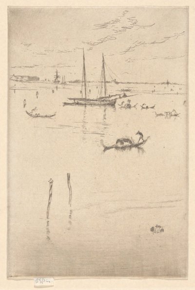 A kis lagúna, az első velencei sorozatból (Velence, tizenkét rézkarc sorozata) alkotó: James McNeill Whistler