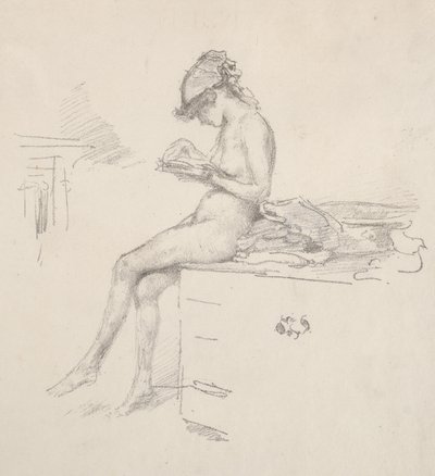Az olvasó kis meztelen modell alkotó: James McNeill Whistler