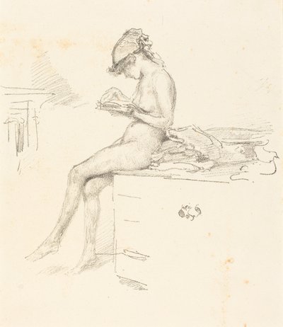 Az olvasó kis aktmodell alkotó: James McNeill Whistler