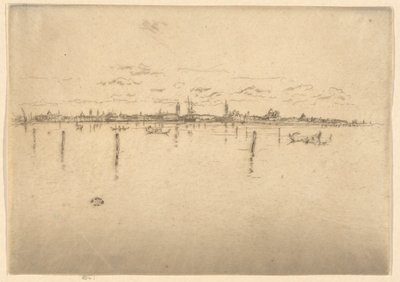 A kis Velence az első velencei díszletből (Velence, Tizenkét rézkarc sorozat) alkotó: James Abbott McNeill Whistler