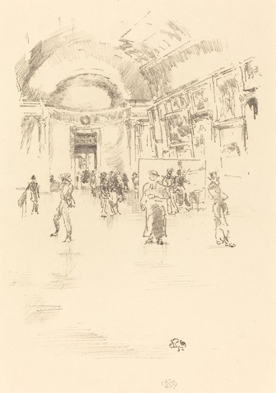 A Long Gallery, Louvre alkotó: James Abbott McNeill Whistler