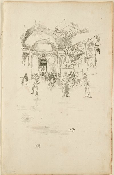 A Long Gallery, Louvre alkotó: James Abbott McNeill Whistler