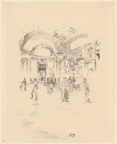 A Long Gallery, Louvre alkotó: James Abbott McNeill Whistler