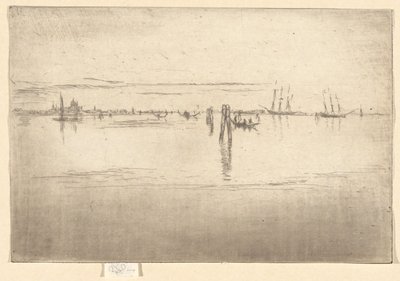 A hosszú lagúna a második velencei díszletből (huszonhat rézkarc készlet) alkotó: James Abbott McNeill Whistler