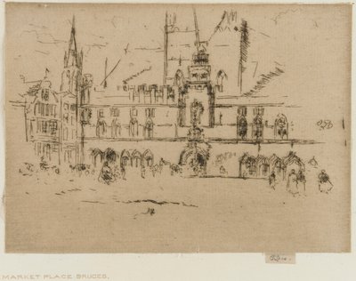 A piac, Brugge alkotó: James Abbott McNeill Whistler