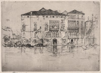 A paloták az első velencei díszletből (Velence, Tizenkét rézkarc sorozat) alkotó: James Abbott McNeill Whistler