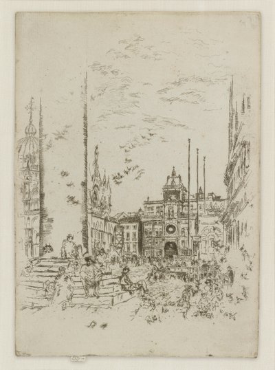 A Piazzetta, az első velencei díszletből (Velence, Tizenkét rézkarc sorozat) alkotó: James Abbott McNeill Whistler