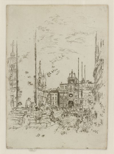 A Piazzetta, az első velencei sorozatból (Velence, tizenkét rézkarc sorozata) alkotó: James McNeill Whistler