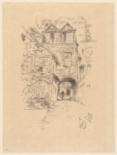 A papok háza, Rouen alkotó: James McNeill Whistler